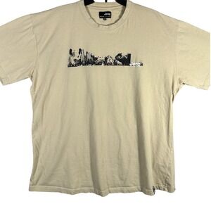 Jeep T-Shirt Men 2XL Tan Live Without Limits Safari Animals Graphic Tee